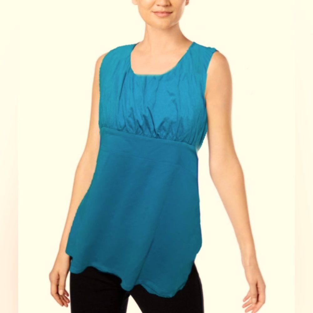 Turquoise Anne Taylor Milk Maid Tank Top - Size L